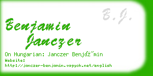 benjamin janczer business card